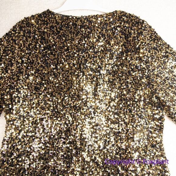 NEW City Chic Sequin Cocktail glam‎ mini Dress, color gold, plus size 20 - Picture 11 of 15